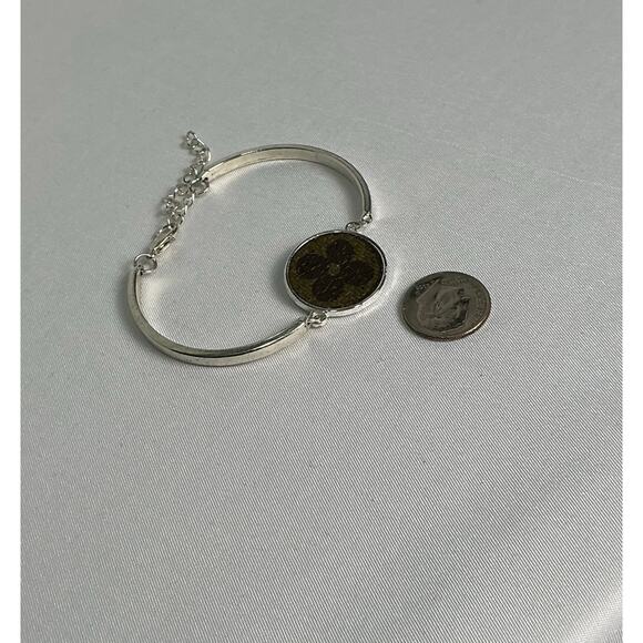 Louis Vuitton Monogram Canvas Silver Bracelet - Picture 3 of 6